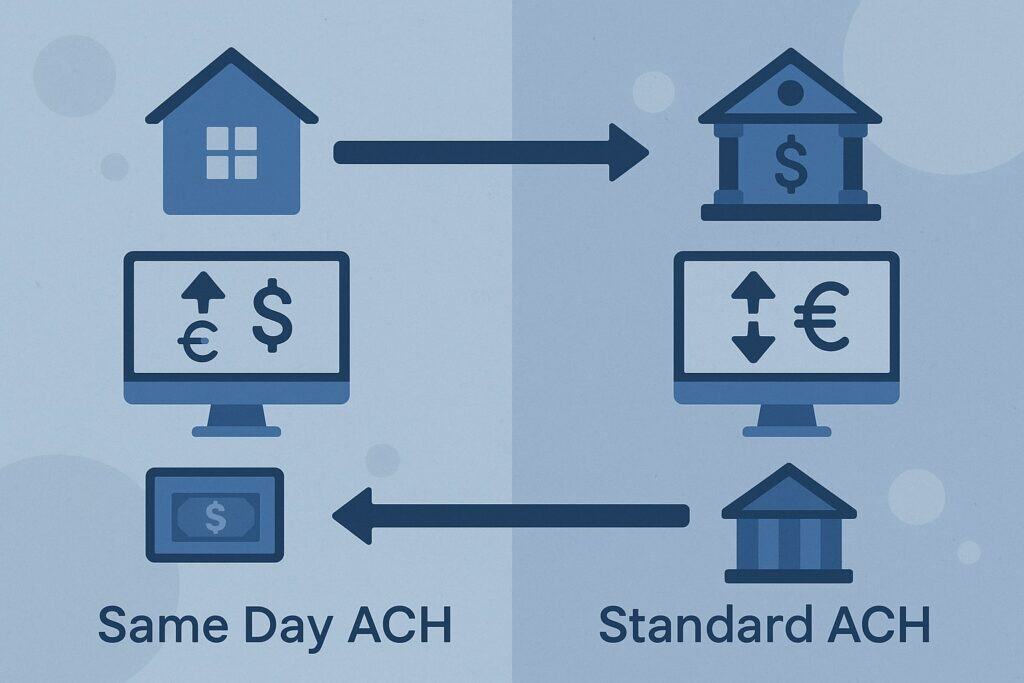 Same Day ACH vs. standard ACH: speed, dollar caps, and operations