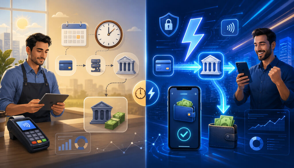 Same-day vs real-time payment settlement