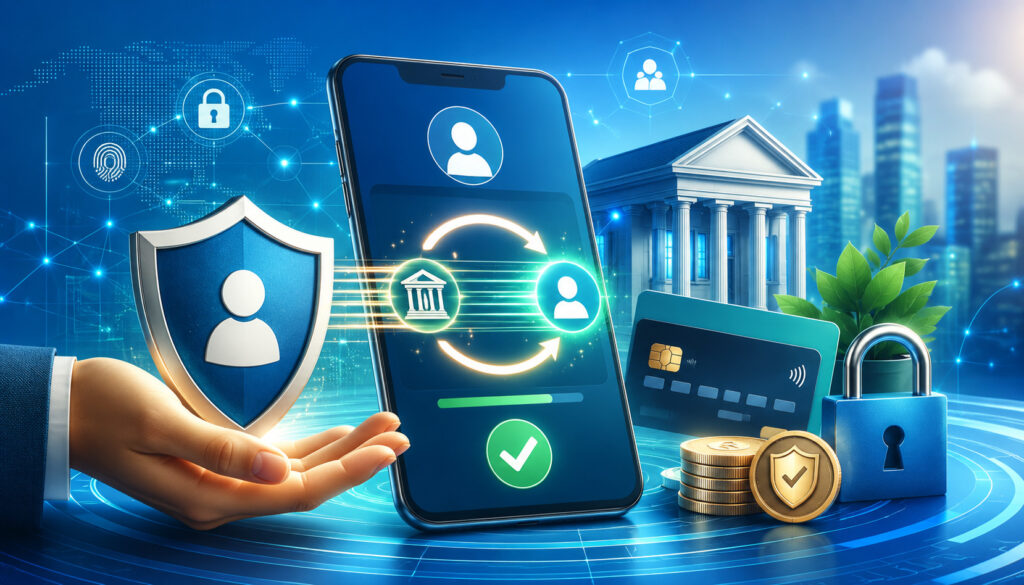 Secure instant payment protection illustration
