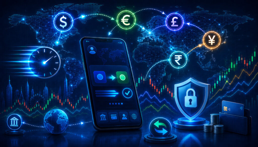Real-time FX payment volatility illustration